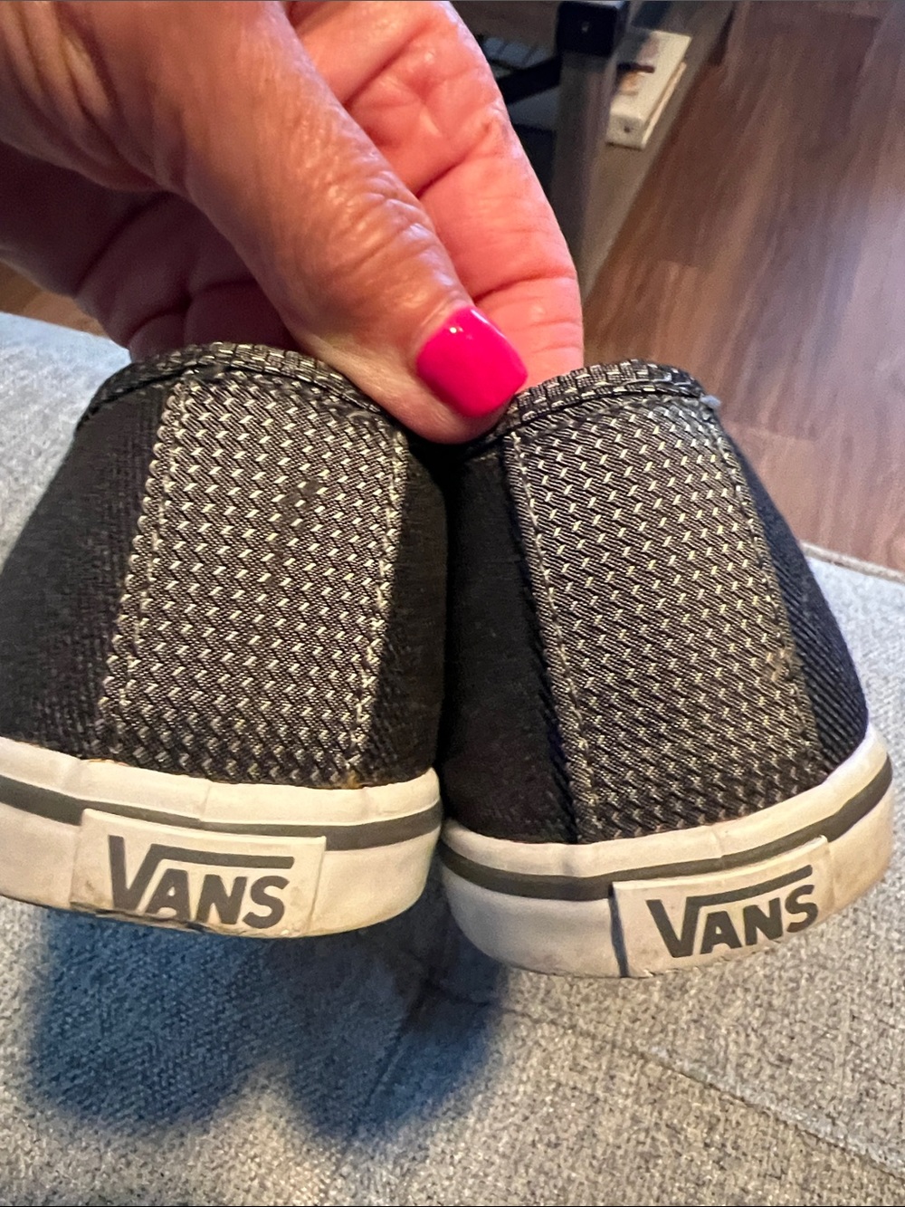 VANS Low-Top Canvas Sneakers in Dark Gray - Picture 3 of 5